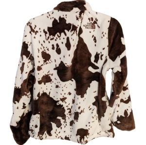 the north face cow print fleece